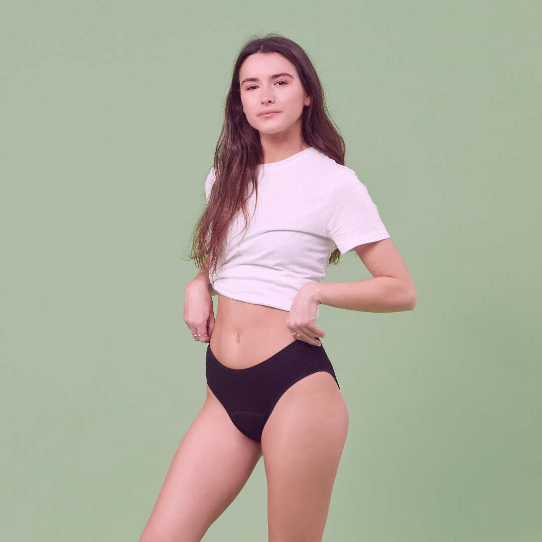 ZESTAW -3% 2 x Masmi Majtki menstruacyjne DLA NASTOLATEK rozmiar M (wysoki stan) 100% certyfikowanej bawełny organicznej 1 szt.
