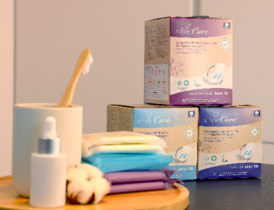 Podpaski ekologiczne bawełniane ekstradługie 100% BIO Silver Care 8 szt.