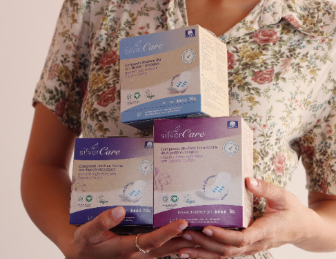 Podpaski ekologiczne bawełniane ekstradługie 100% BIO Silver Care 8 szt.