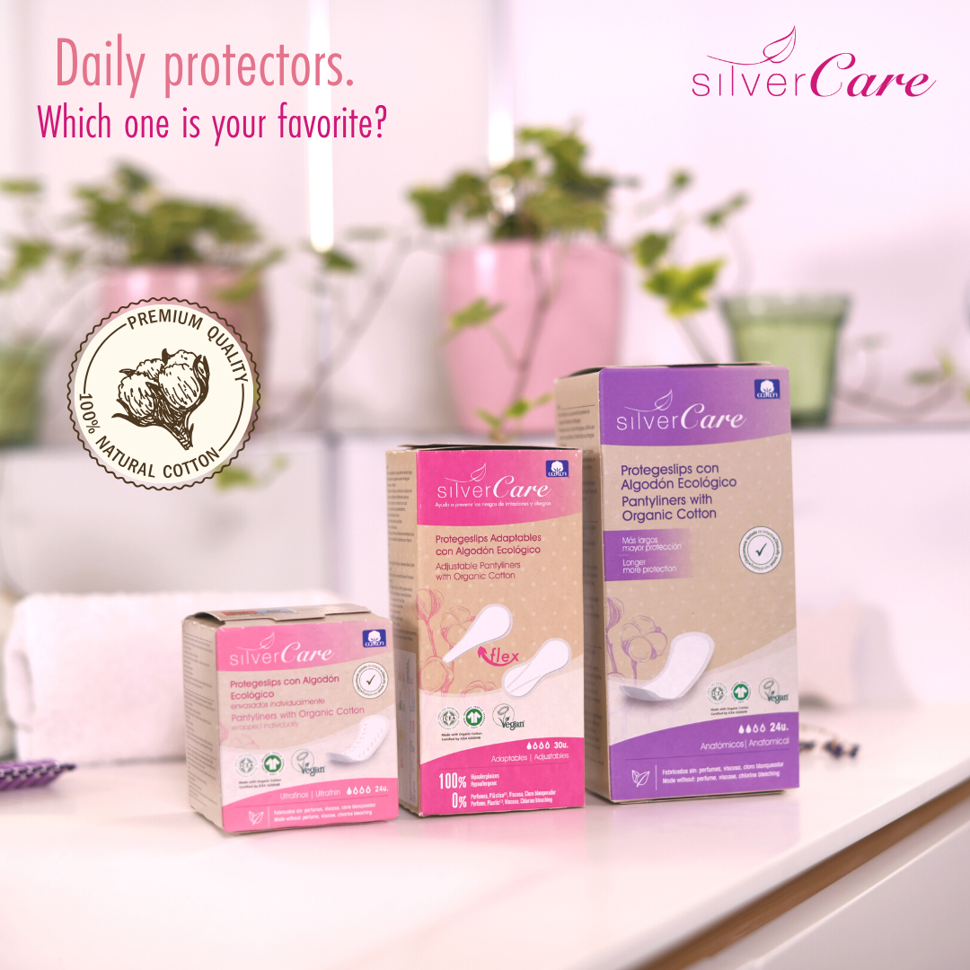 Wkładki ekologiczne ultracienkie Silver Care 100% bawełna organiczna 24 szt.