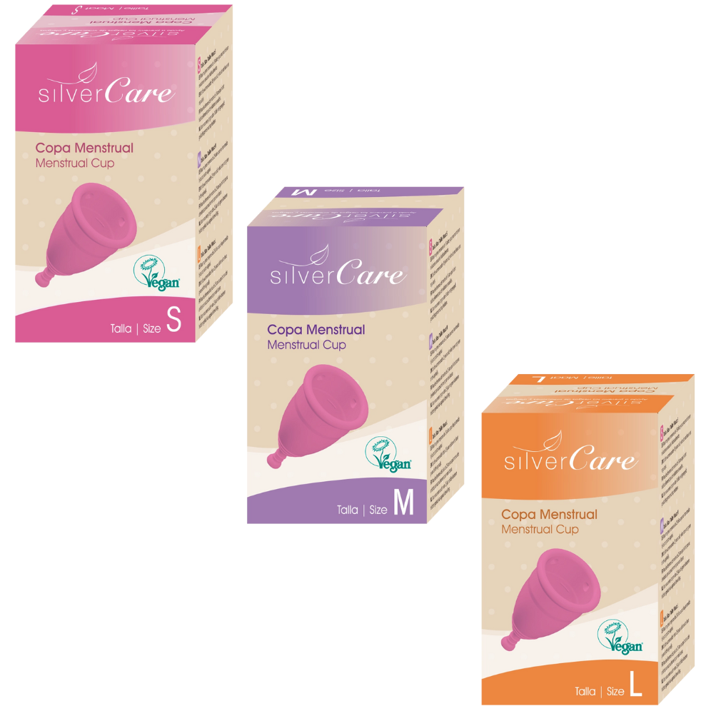 Silver Care Kubeczek menstruacyjny, różowy (rozmiary S, M i L) 1 szt.