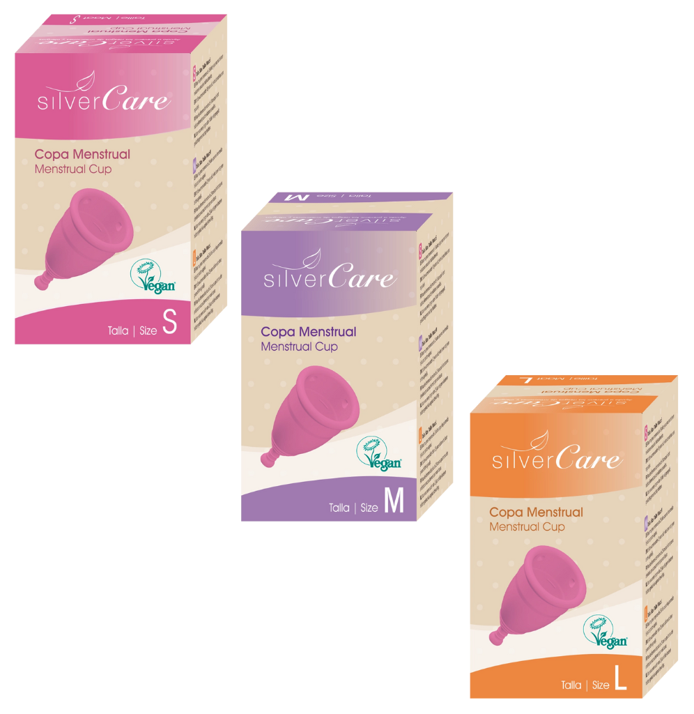 Silver Care Kubeczek menstruacyjny, różowy (rozmiary S, M i L) 1 szt.