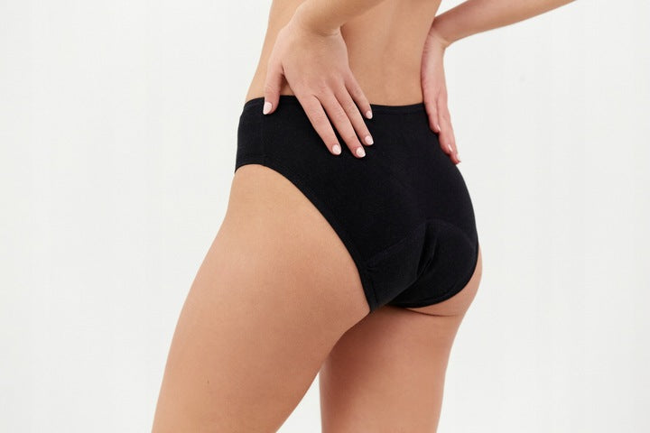Masmi Majtki menstruacyjne o potrójnej chłonności (166 g chłonności), wysoki stan (rozmiary: S, M, L, XL) 1 szt.