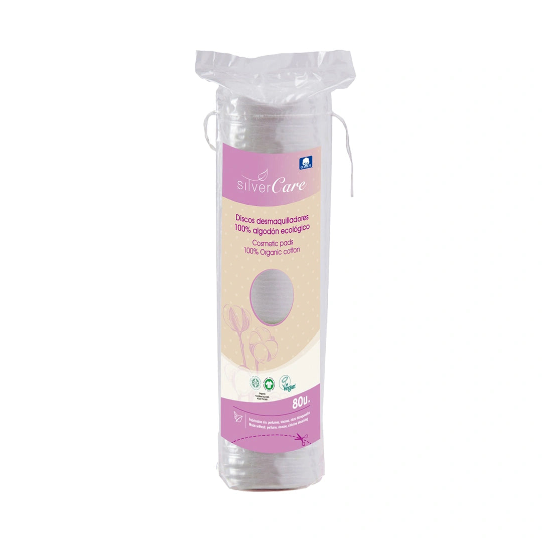 Płatki kosmetyczne ekologiczne bawełniane Silver Care 100% BIO 80 szt.