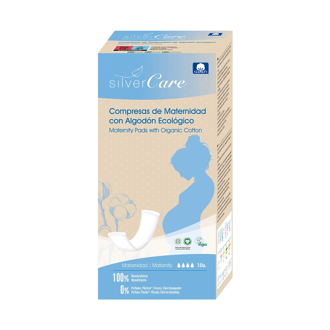 Podpaski ekologiczne poporodowe SilverCare BIO 100% bawełna organiczna 10 szt.