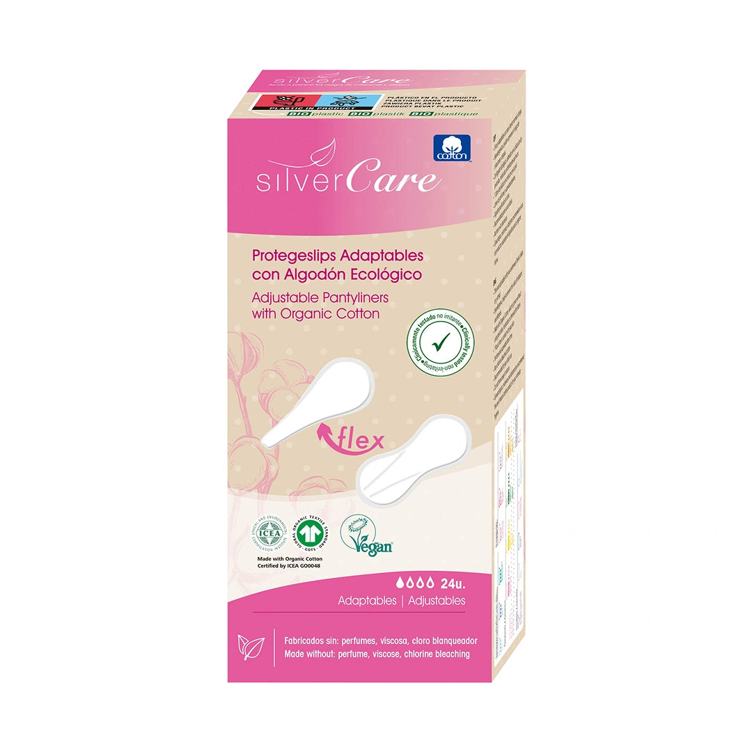 Wkładki ekologiczne elastyczne Silver Care 100% bawełna organiczna 24 szt.